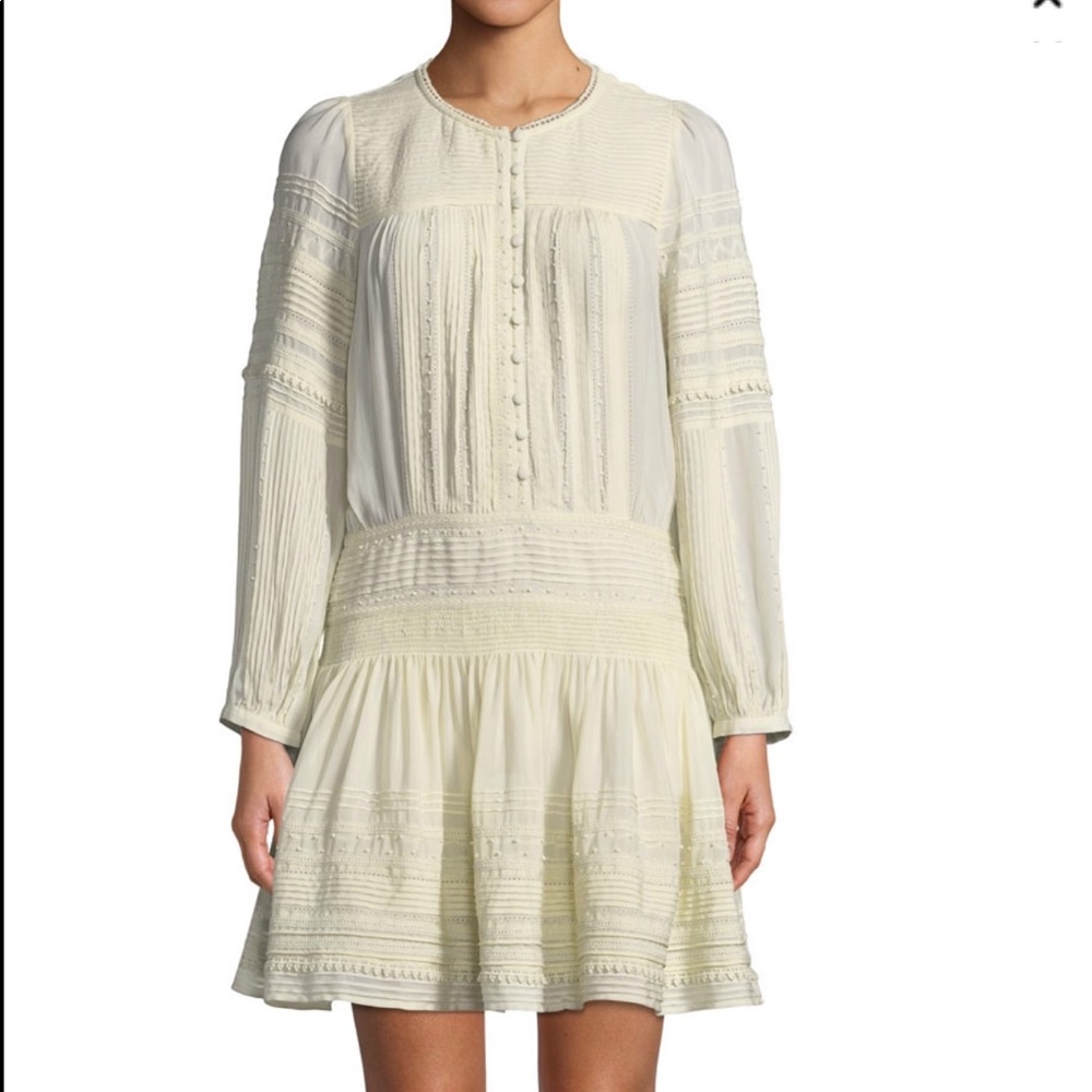 Sea Azzedine Long-Sleeve Peasant Tunic Dress